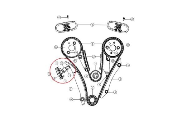 04792443 OER - TENSOR DE DISTRIBUCION CADENA PRIMARIA - DODGE JOURNEY 2.7 - Image 2